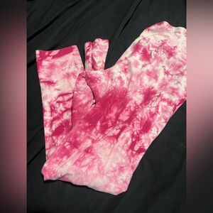 Champion Pink and White Tie-Dye Top